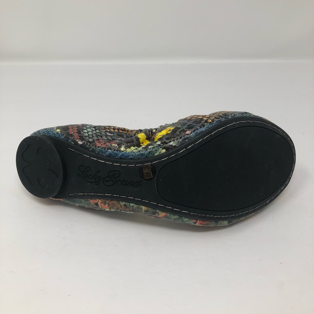 Lucky Brand Python Multi Color Print Flat Size 7.5 - image 5